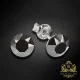 Sudraba auskari "Klasika (Jet Hematite)" ar Swarovski™ kristāliem